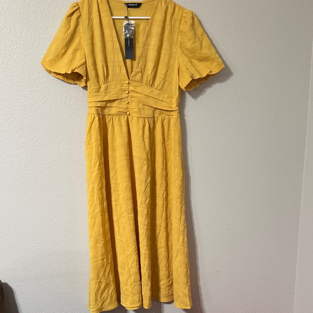 Yellow Midi Dress
